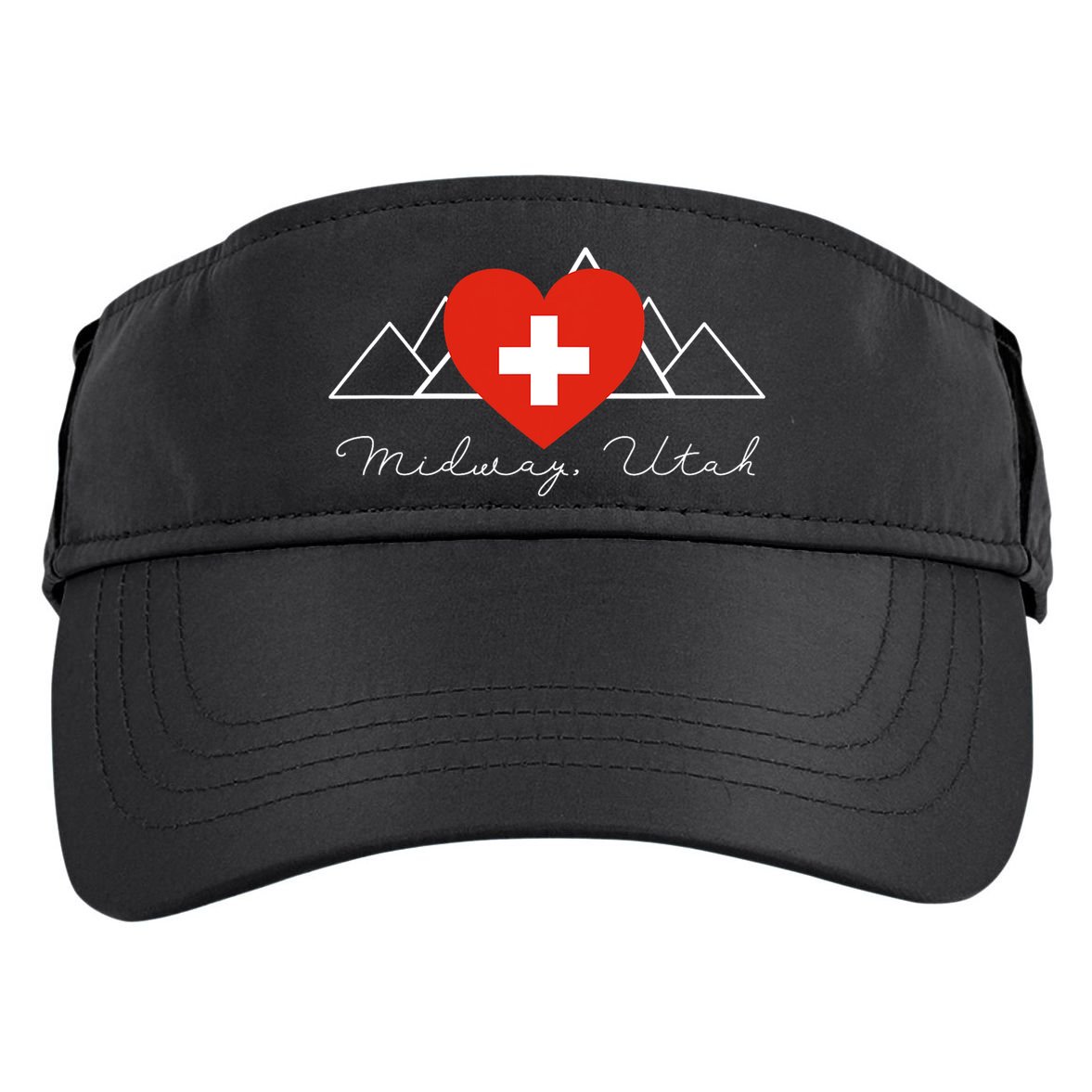 Midway Utah Swiss Days Suisse Flag Switzerland Flag Adult Drive Performance Visor