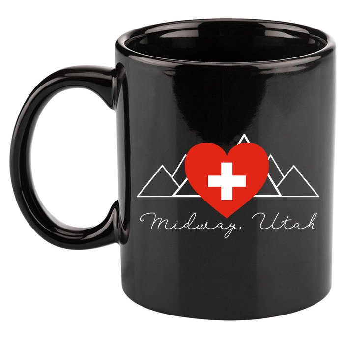 Midway Utah Swiss Days Suisse Flag Switzerland Flag 11oz C Handle Ceramic Mug