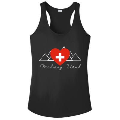 Midway Utah Swiss Days Suisse Flag Switzerland Flag Ladies PosiCharge Competitor Racerback Tank