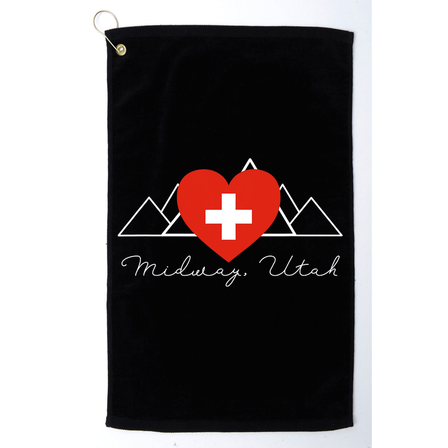 Midway Utah Swiss Days Suisse Flag Switzerland Flag Golf Towel