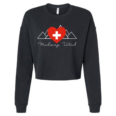 Midway Utah Swiss Days Suisse Flag Switzerland Flag Cropped Pullover Crew