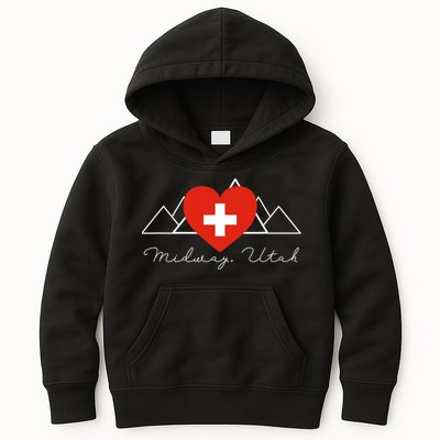 Midway Utah Swiss Days Suisse Flag Switzerland Flag Kids Hoodie