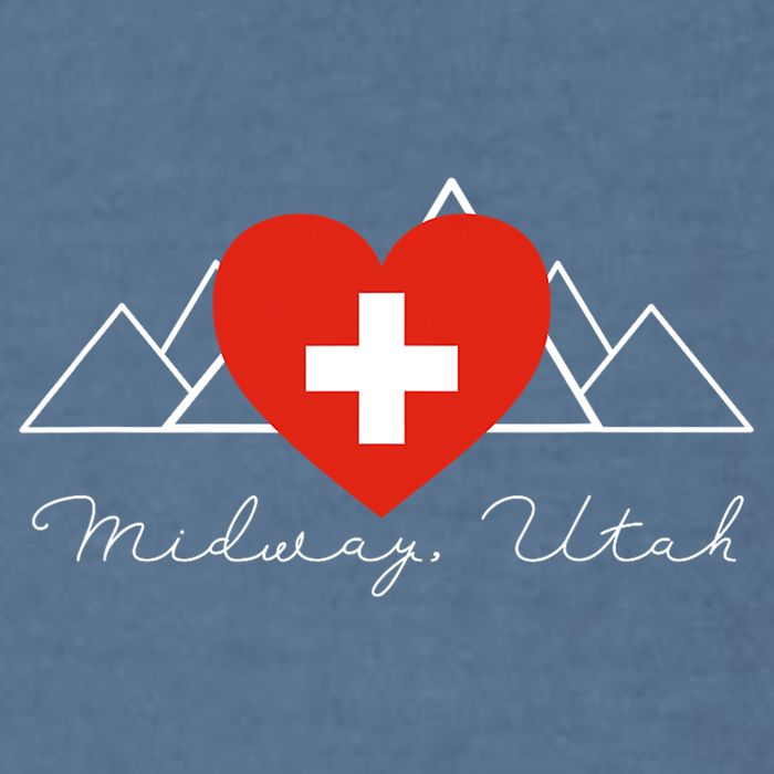 Midway Utah Swiss Days Suisse Flag Switzerland Flag Garment-Dyed Sweatshirt