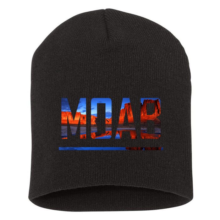 Moab, Utah Scenic Desert Adventure Short Acrylic Beanie