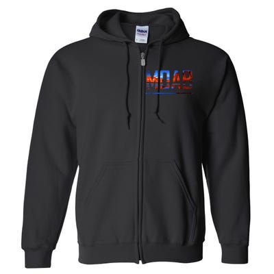 Moab, Utah Scenic Desert Adventure Full Zip Hoodie