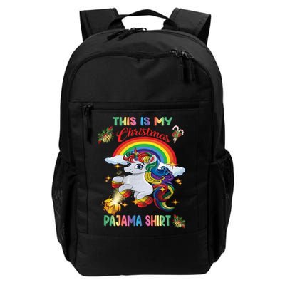 Magical Unicorn Squad This Is My Christmas Pajama Gift Backpack
