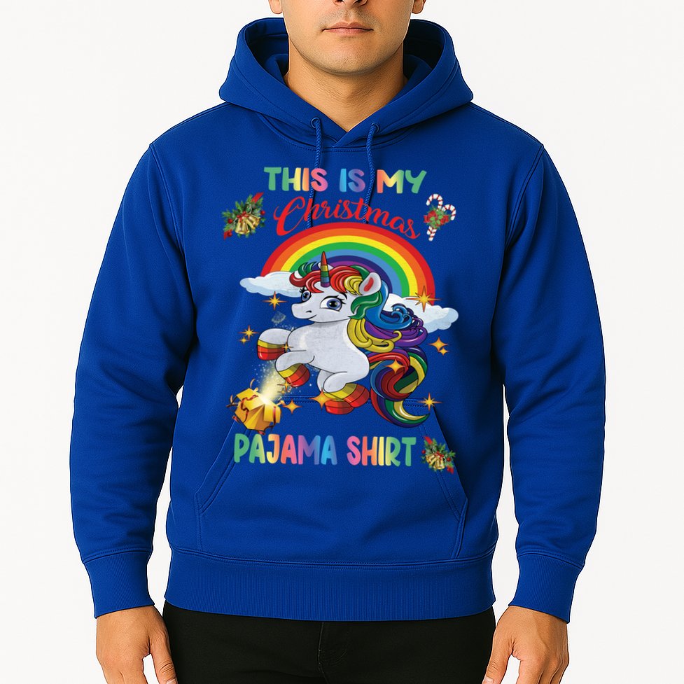 Magical Unicorn Squad This Is My Christmas Pajama Gift Hoodie