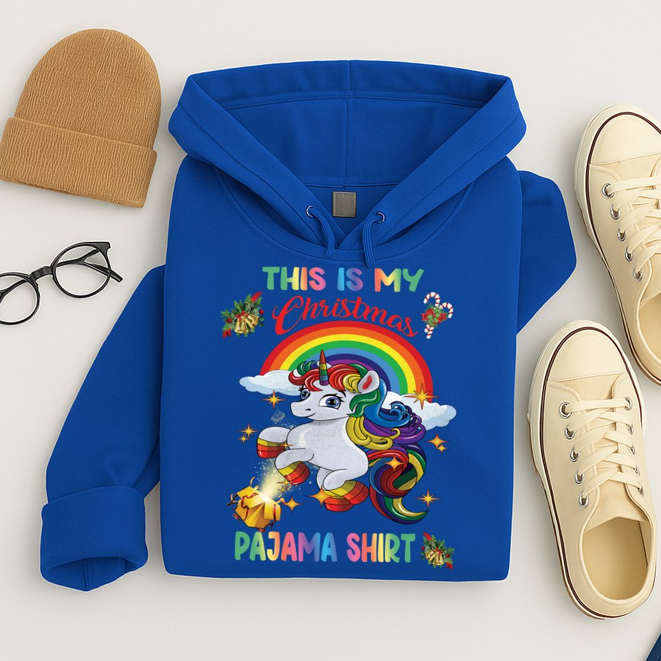Magical Unicorn Squad This Is My Christmas Pajama Gift Hoodie