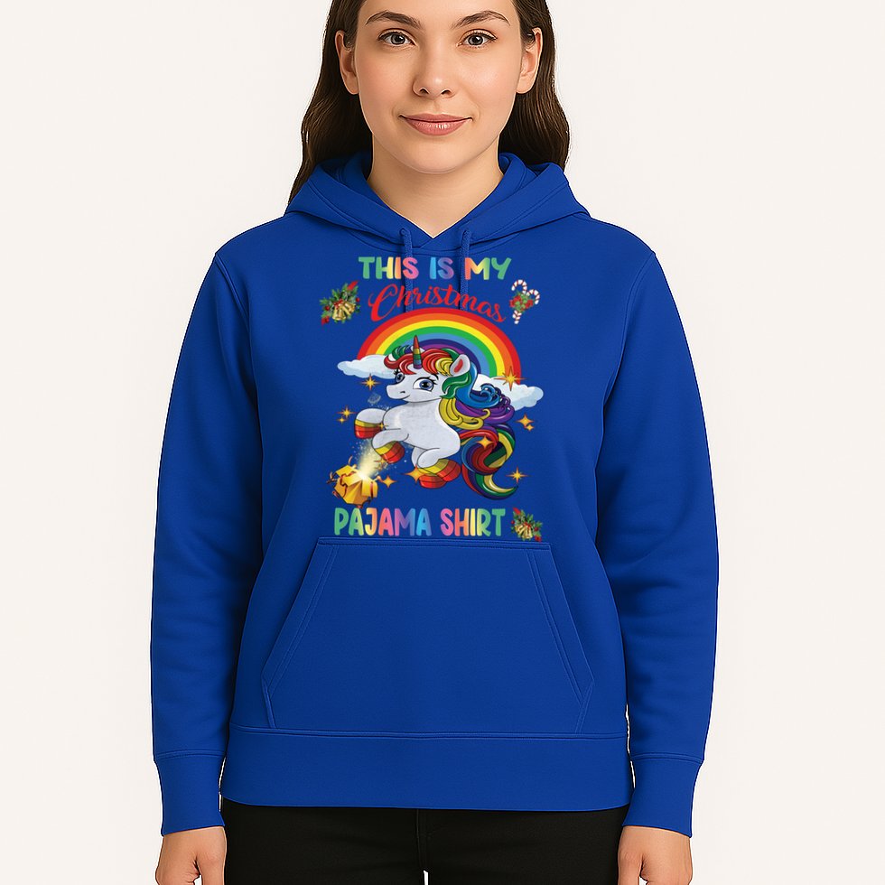 Magical Unicorn Squad This Is My Christmas Pajama Gift Hoodie