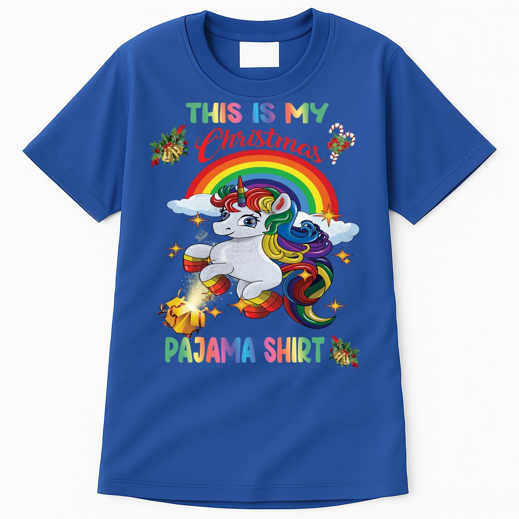 Magical Unicorn Squad This Is My Christmas Pajama Gift Tall T-Shirt