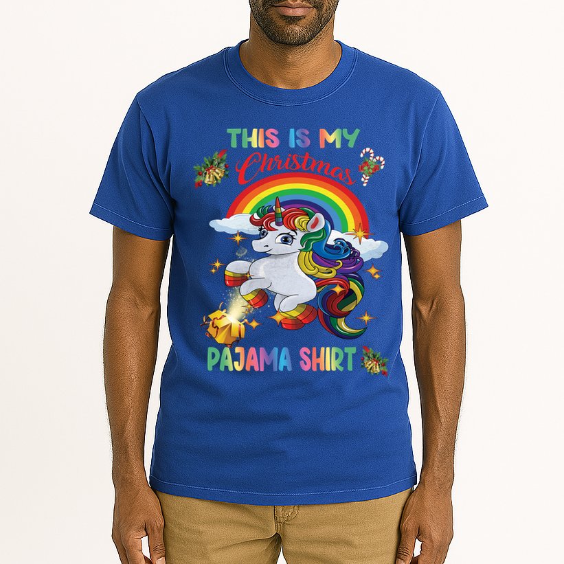 Magical Unicorn Squad This Is My Christmas Pajama Gift Tall T-Shirt