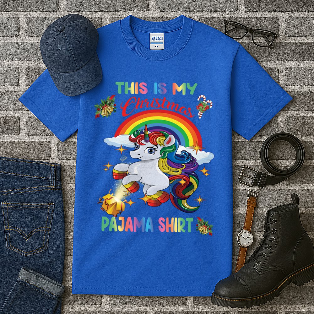 Magical Unicorn Squad This Is My Christmas Pajama Gift Tall T-Shirt