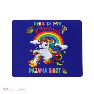 Magical Unicorn Squad This Is My Christmas Pajama Gift Mousepad
