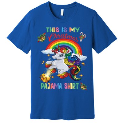 Magical Unicorn Squad This Is My Christmas Pajama Gift Premium T-Shirt