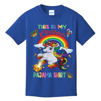Magical Unicorn Squad This Is My Christmas Pajama Gift Kids T-Shirt