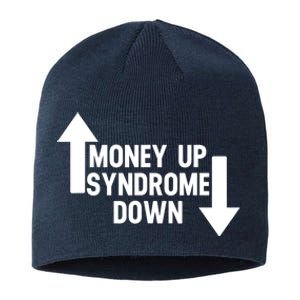 Money Up Syndrome Down Funny Sustainable Beanie