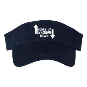 Money Up Syndrome Down Funny Valucap Bio-Washed Visor