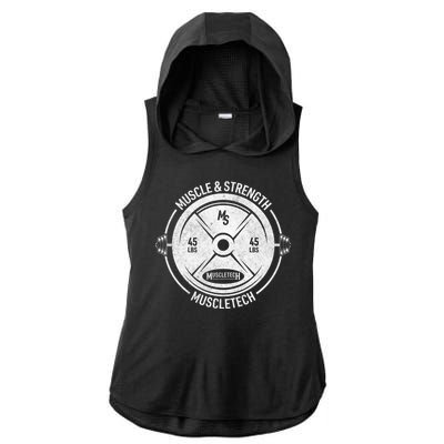 Muscle and Strength Muscletech Ladies PosiCharge Tri-Blend Wicking Draft Hoodie Tank