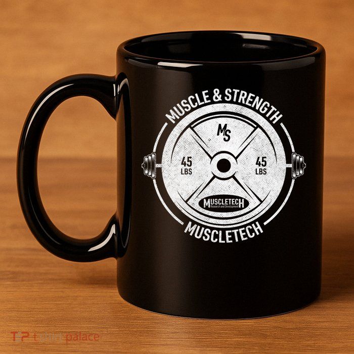 Muscle and Strength Muscletech 11oz C Handle Ceramic Mug