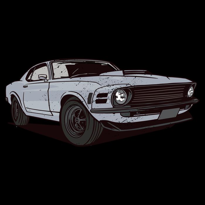 Muscle Race Car Cooling Performance Crew T-Shirt
