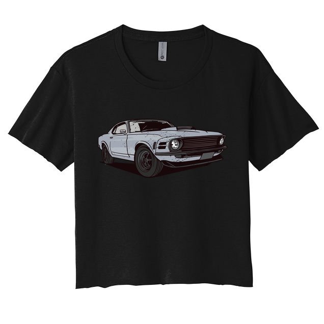 Muscle Race Car Crop Top