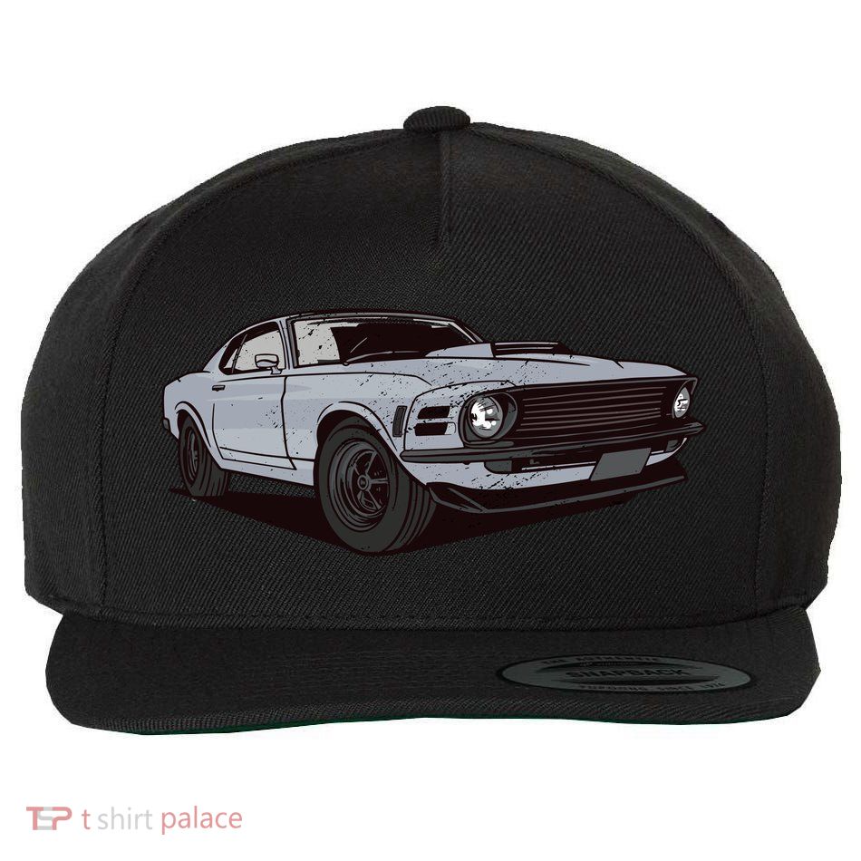 Muscle Race Car Wool Snapback Cap