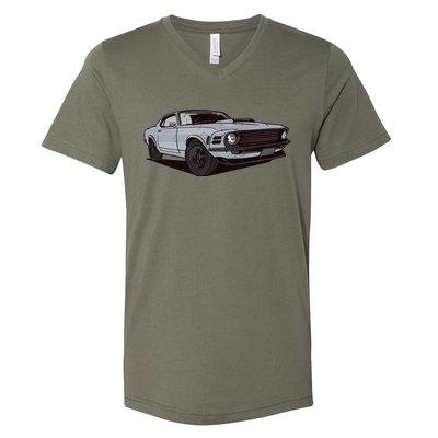 Muscle Race Car V-Neck T-Shirt