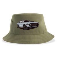 Muscle Race Car Sustainable Bucket Hat