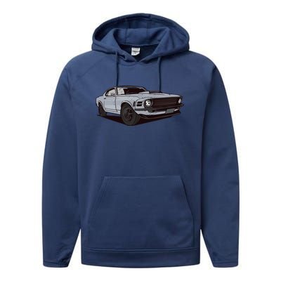 Muscle Race Car Performance Fleece Hoodie