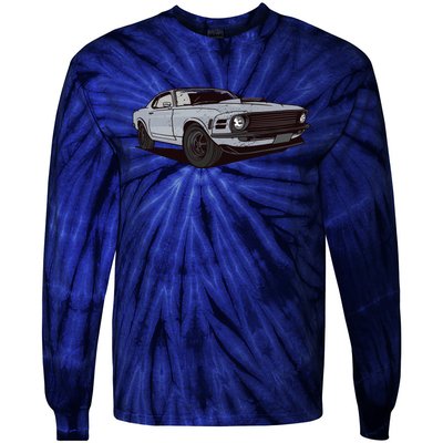 Muscle Race Car Tie-Dye Long Sleeve Shirt