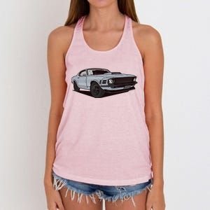 Muscle Race Car Women's Knotted Racerback Tank