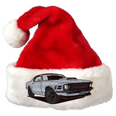 Muscle Race Car Premium Christmas Santa Hat