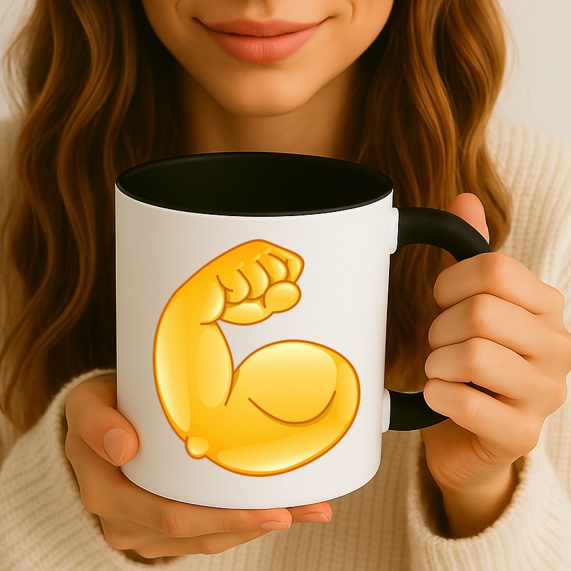 Muscle Strong Arm Flex Emoji Mug