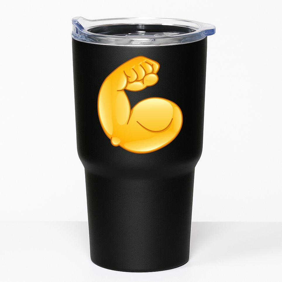 Muscle Strong Arm Flex Emoji Tumbler