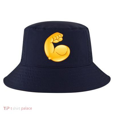 Muscle Strong Arm Flex Emoji Cool Comfort Performance Bucket Hat