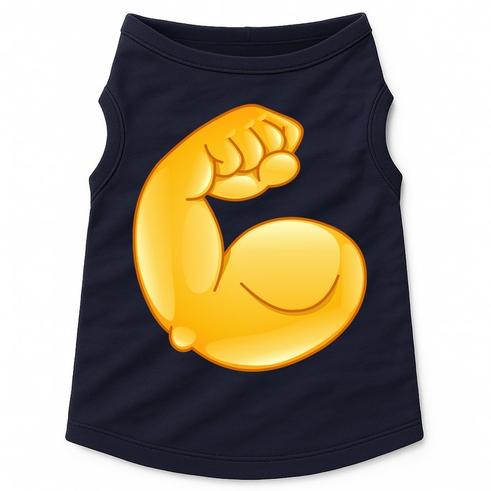 Muscle Strong Arm Flex Emoji Doggie Tank