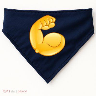 Muscle Strong Arm Flex Emoji USA-Made Doggie Bandana