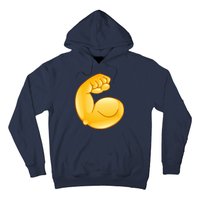 Muscle Strong Arm Flex Emoji Hoodie