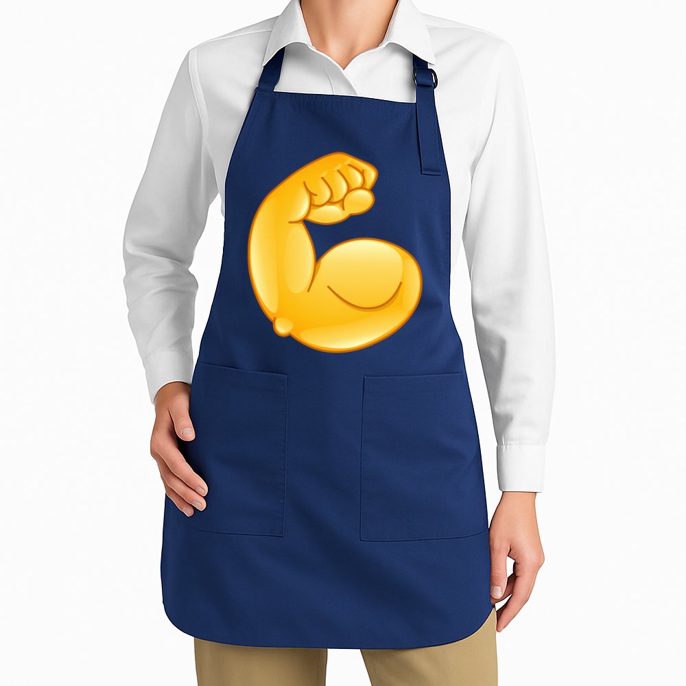 Muscle Strong Arm Flex Emoji Apron