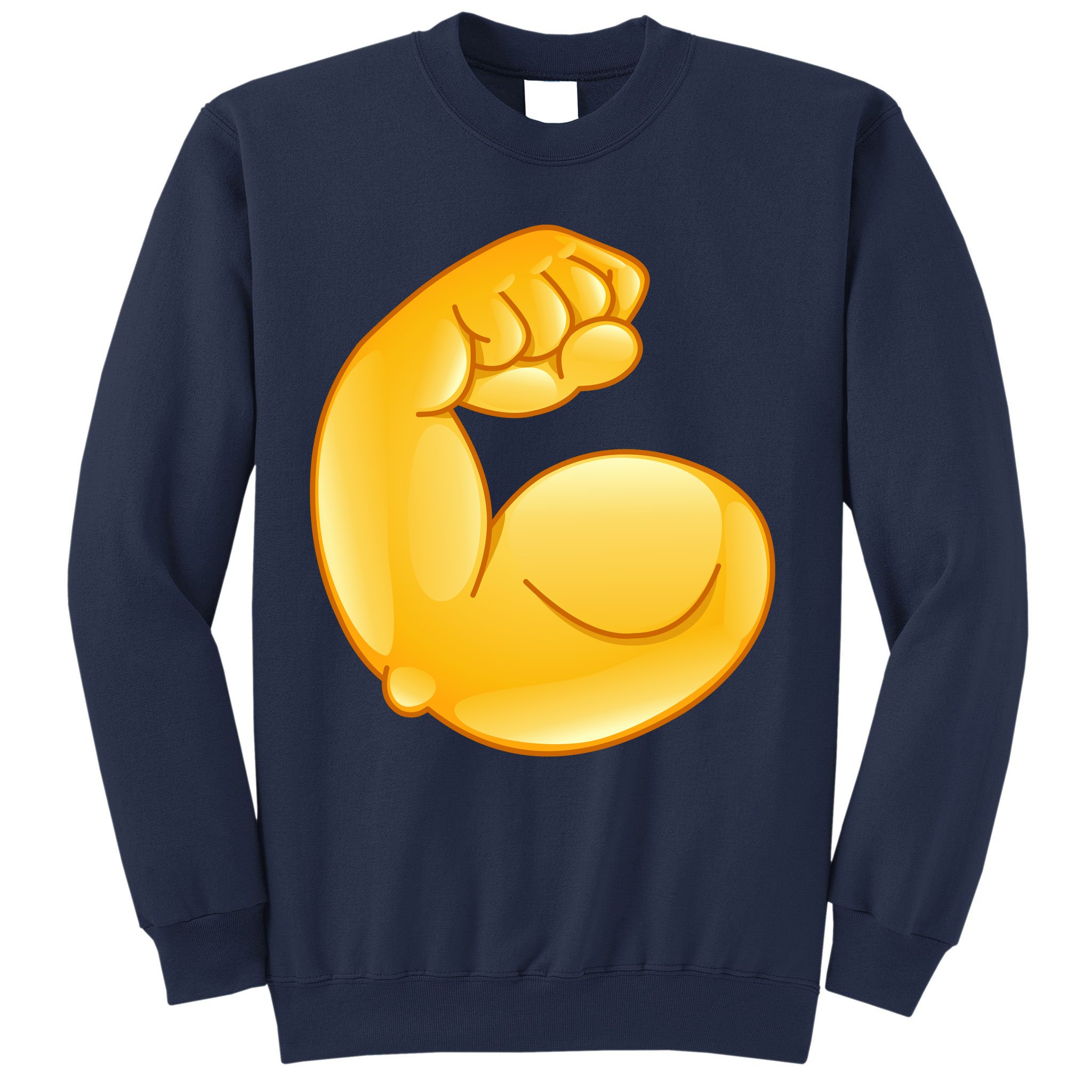 Muscle Strong Arm Flex Emoji Sweatshirt