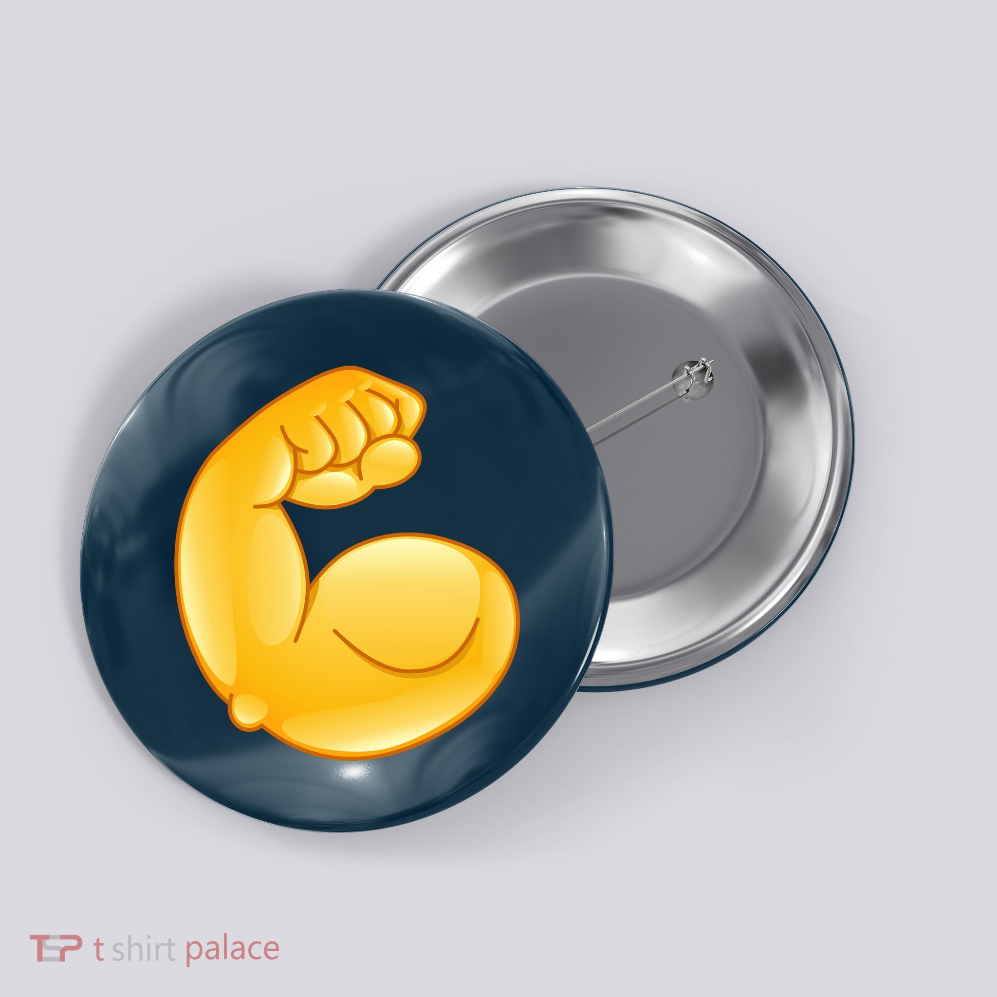 Muscle Strong Arm Flex Emoji Button