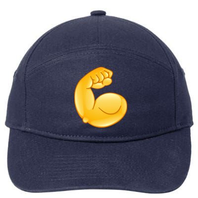Muscle Strong Arm Flex Emoji 7-Panel Snapback Hat