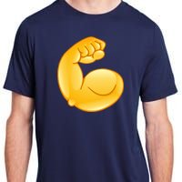 Muscle Strong Arm Flex Emoji Adult ChromaSoft Performance T-Shirt