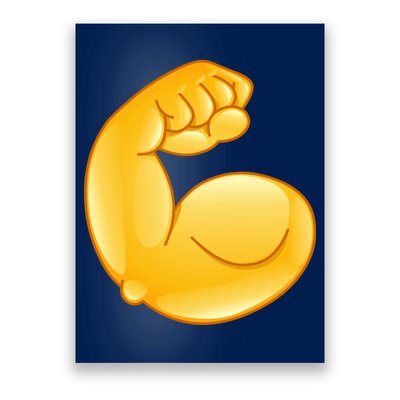 Muscle Strong Arm Flex Emoji Poster