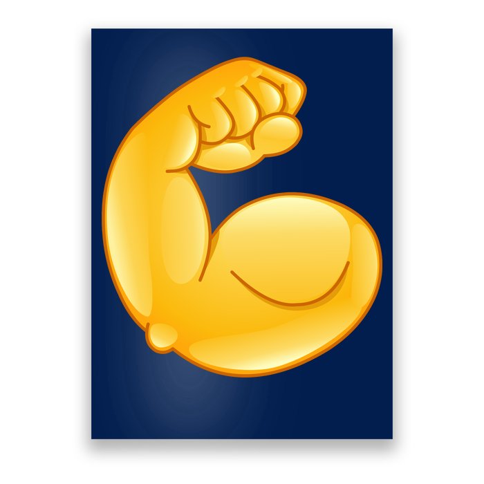 Muscle Strong Arm Flex Emoji Poster