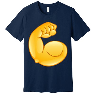 Muscle Strong Arm Flex Emoji Premium T-Shirt