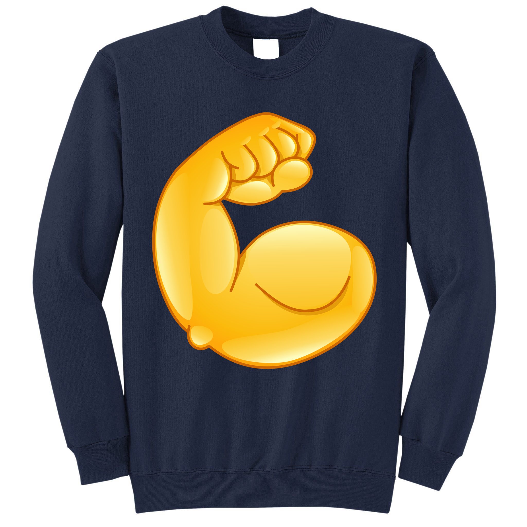 Muscle Strong Arm Flex Emoji Tall Sweatshirt