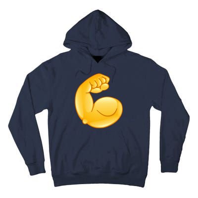 Muscle Strong Arm Flex Emoji Tall Hoodie