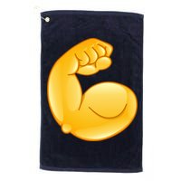Muscle Strong Arm Flex Emoji Golf Towel