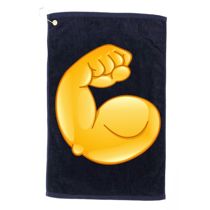 Muscle Strong Arm Flex Emoji Golf Towel